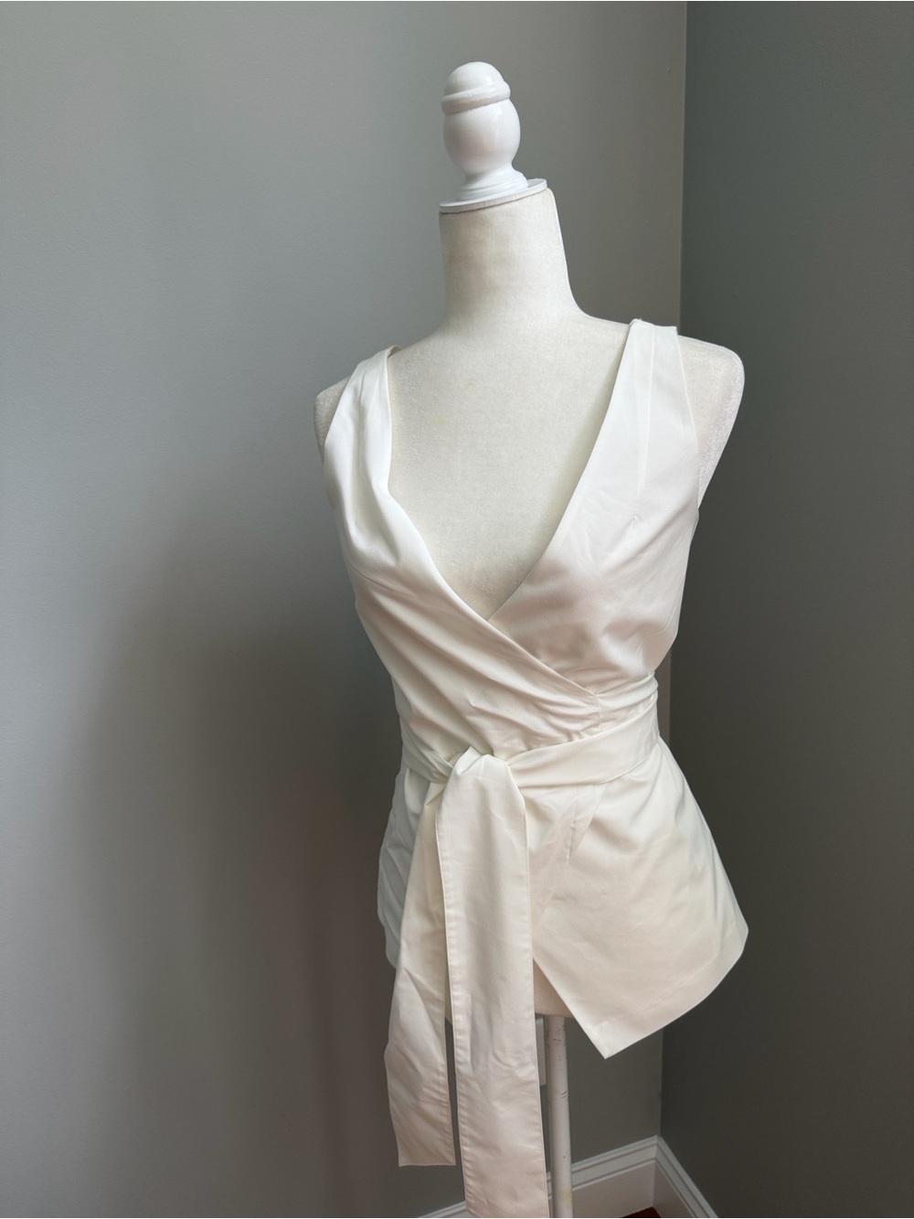 Club Monaco sleeveless wrap top